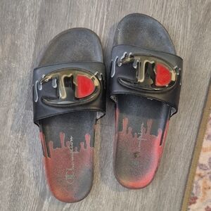 Black and Red Slides with Logo